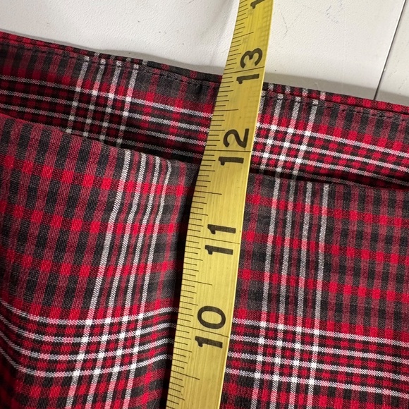 SOHO Red Black Plaid Pull On Pants - Picture 7 of 8